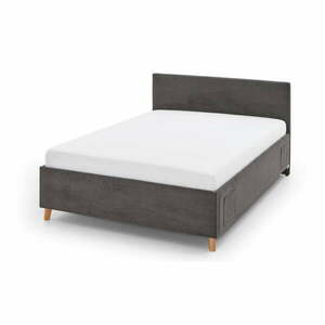 Antracitszürke kárpitozott gyerekágy ágyrács nélkül 140x200 cm Cool – Meise Möbel kép