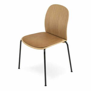 Natúr színű étkezőszék tölgyfa dekorral Book – Gazzda kép