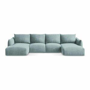 Kék kinyitható (U alakú) sarokkanapé Leila – Makamii kép