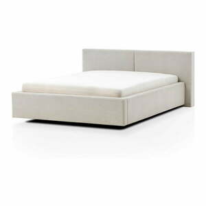 Bézs kárpitozott franciaágy ágyrács nélkül 160x200 cm Cube – Meise Möbel kép