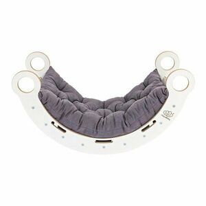 Fehér-szürke borovi fenyő hinta 39x75x38 cm Montessori – Meowbaby kép