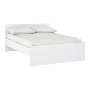 Fehér forgácslemez franciaágy ágyrács nélkül 140x200 cm Naia – Tvilum kép