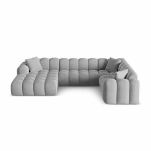Világosszürke zsenília sarokkanapé (jobb oldali-U alakú) Treno – Cosmopolitan Design kép