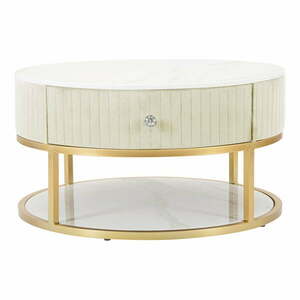 Bézs kerek dohányzóasztal ø 75 cm Montpellier - Mauro Ferretti kép