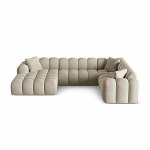 Világosbarna zsenília sarokkanapé (jobb oldali-U alakú) Treno – Cosmopolitan Design kép