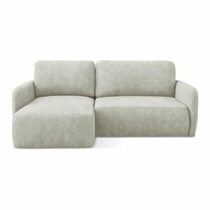 Krémszínű zsenília kinyitható-tárolóhelyes sarokkanapé (bal oldali-heverő résszel) Lilo – Makamii kép