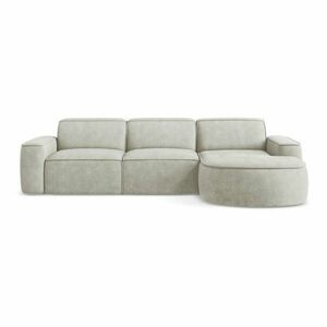 Krémszínű zsenília sarokkanapé (jobb oldali-heverő résszel) Omao – Makamii kép