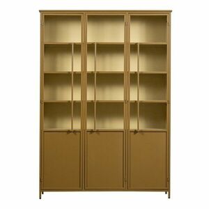 Mustársárga fém tálalószekrény 140x200x44 cm Exhibit – WOOOD kép