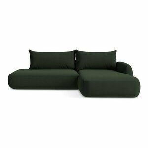 Sötétzöld kinyitható sarokkanapé (jobb oldali-heverő résszel) Hale – Makamii kép