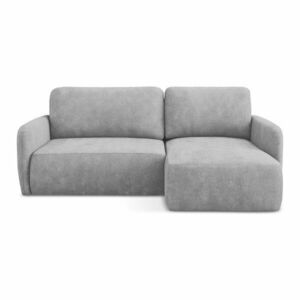 Világosszürke zsenília kinyitható-tárolóhelyes sarokkanapé (jobb oldali-heverő résszel) Lilo – Makamii kép