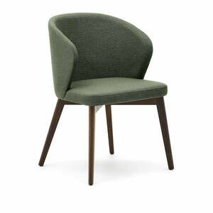 Sötétzöld kárpitozott étkezőfotel Darice – Kave Home kép