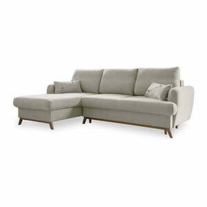 Bézs kinyitható sarokkanapé (bal oldali) – Miuform kép