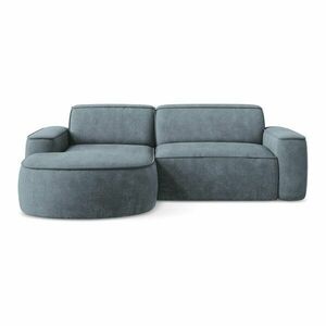 Szürkéskék zsenília sarokkanapé (bal oldali-heverő résszel) Omao – Makamii kép