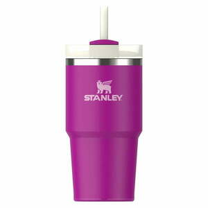 Rózsaszín rozsdamentes acél termosz szívószállal 600 ml Quencher H2.0 FlowState Tumbler Violet Blossom – Stanley kép
