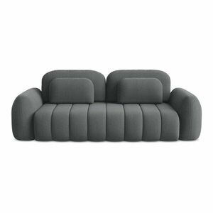 Sötétszürke buklé kinyitható-tárolóhelyes kanapé 266 cm Pele – Makamii kép