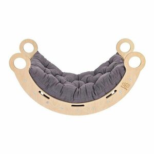 Szürke-natúr színű borovi fenyő hinta 39x75x38 cm Montessori – Meowbaby kép