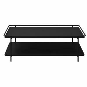 Fekete fém dohányzóasztal 55x110 cm Yuba – Unique Furniture kép