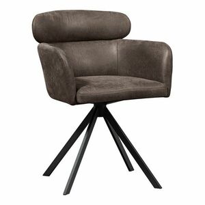 Sötétbarna kárpitozott karfás étkezőfotel Fenne – WOOOD kép