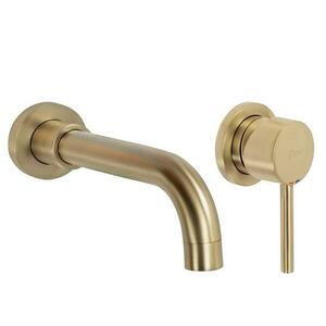 Mosdókagyló csaptelep Rea Lungo Long csiszolt aranysárga kép