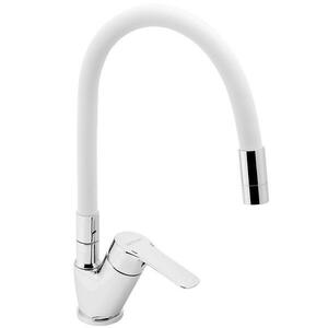 Mosogató csaptelep flexibilis fehér: 54014f.0B Metalia 54 kép