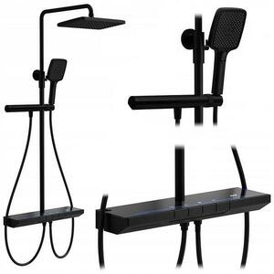 Zuhanyszett Rea termosztátos Pedro fekete kép