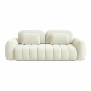 Bézs buklé kinyitható-tárolóhelyes kanapé 266 cm Pele – Makamii kép