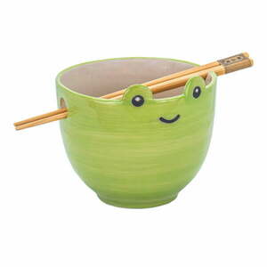 Zöld agyagkerámia tálka 450 ml Frog – Sass & Belle kép