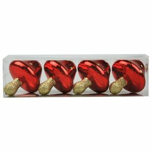 Karácsonyi gömbök gombák 8 cm 4 db 37316 kép