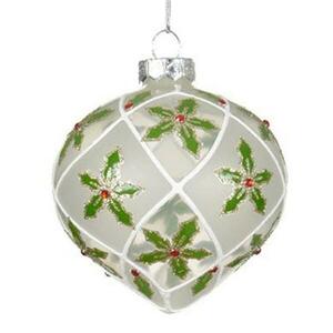 Karácsonyi üveggömb 8 cm fehér 9129671 kép