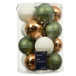 Karácsonyi üveggömbök tubusban 16 db Ø8 cm 9140865 kép