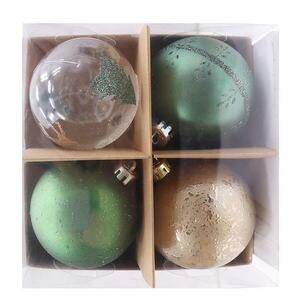 4 darabos karácsonyi gömb készlet 8 cm mix b04szjbt kép