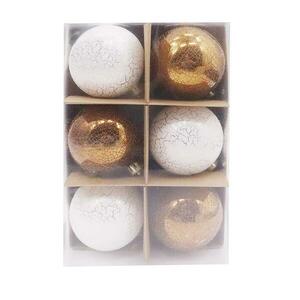 6 darabos karácsonyi gömb készlet 8 cm mix b06brzl kép