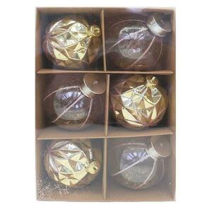 6 darabos karácsonyi gömb készlet 8 cm mix b06zlsr kép