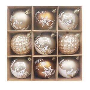 9 darabos karácsonyi gömb készlet 6 cm mix b09zlbr kép
