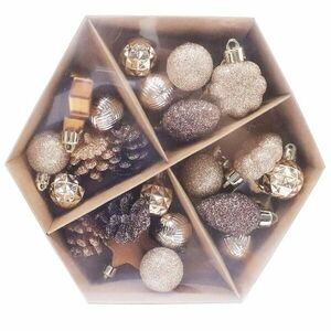 25 darabos karácsonyi gömb készlet 5 cm + 4, 5 cm + 3 cm mix b25zlbr kép