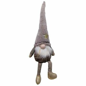 Karácsonyi manó barna lógó lábakkal 54 cm 57hy250746 kép