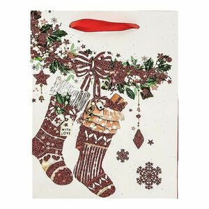 Ajándéktáska 40x30x12 cm csillogó mix 39711 kép