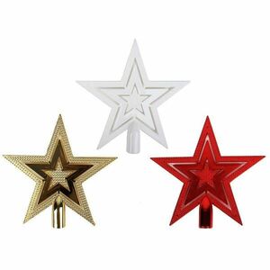 Csúcsdísz karácsonyfára csillag 19, 5 cm mix 48148 kép