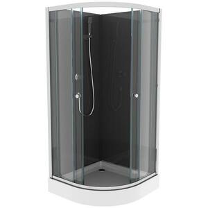 Zuhanykabin félköríves Elize 80x80 króm kép