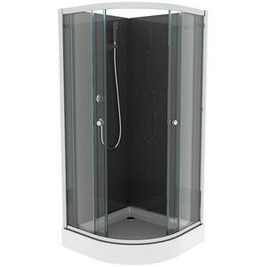 Zuhanykabin félköríves Elize 90x90 króm kép