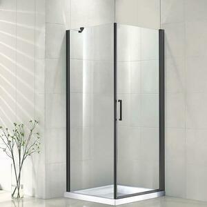 Zuhanykabin Vela Black 90x90x190 kép