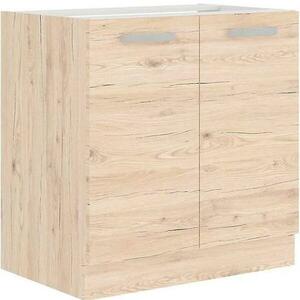 Konyhaszekrény Karolina tölgy bordeaux 80ZL 2F BB kép