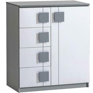 Komód Gumi G3 Brilantná biela/Antracit kép