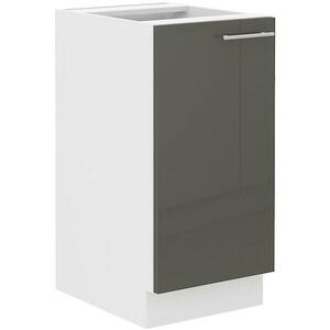 Konyhaszekrény Lara 40d 1f Bb Mdf szürke fényes kép