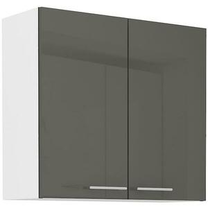 Konyhaszekrény Lara 80g-72 2f Mdf szürke fényes kép