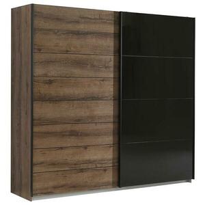 Szekrény Java 220 tölgy szlachetny/fekete üveg kép