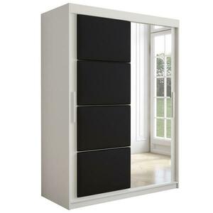 Szekrény Tapi 150 Fehér/Fekete eko bőr kép