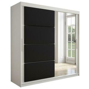 Szekrény Tapi 200 Fehér/Fekete eko bőr kép