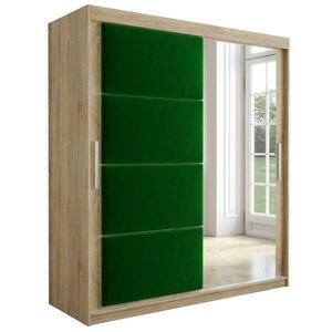 Szekrény Tapi 180 tölgy Sonoma/zöld kép