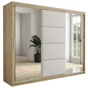 Szekrény Tapi 250 tölgy Sonoma/Fehér eko bőr kép